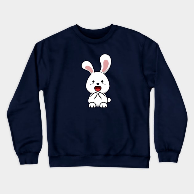 cute bunny cartoon Crewneck Sweatshirt by garistipis